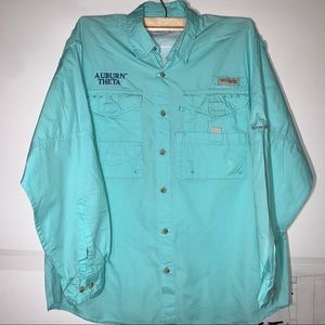 Columbia PFG Mint Green Vented Short Sleeve shirt